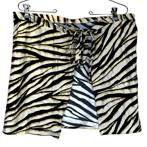 MICHAEL Michael Kors Short Pareo Tiger Cover Up black gold cream - XS/S - Picture 2 of 10